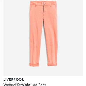 Liverpool size 14/32 distressed peachy/coral jeans. From stitch fix
